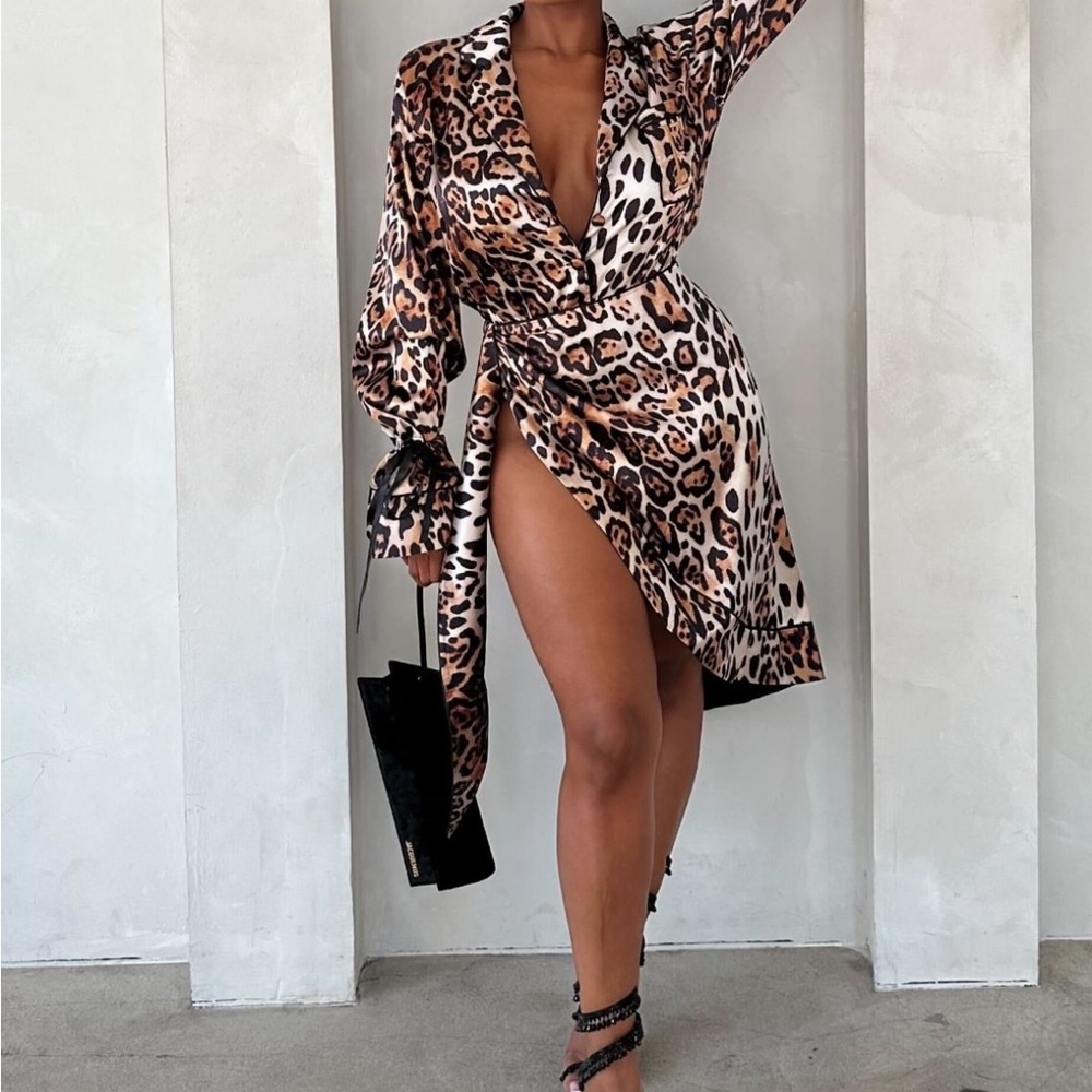 Date Night With Bae leopard print 2 piece skirt set